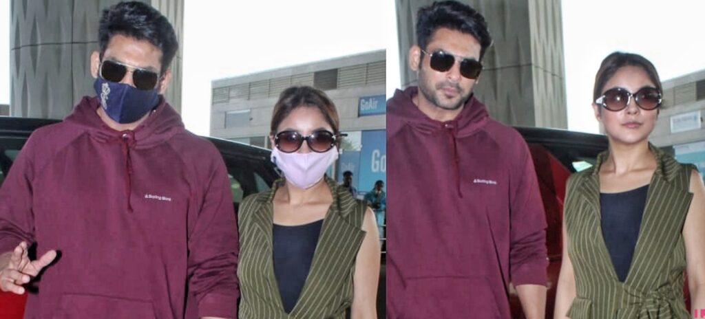 Siddharth Shukla and Shehnaaz Gill snapped at the airport