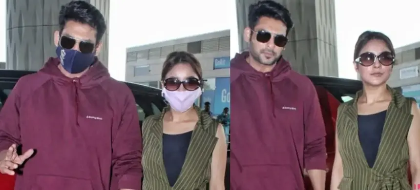 Siddharth Shukla and Shehnaaz Gill snapped at the airport
