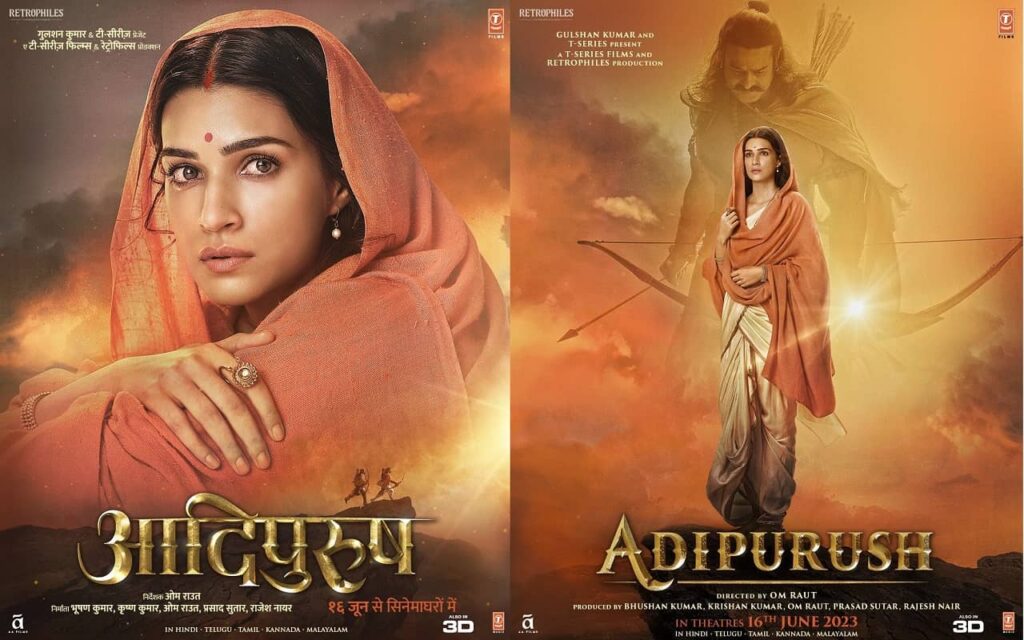 Adipurush released new posters featuring Sita, played by actress Kriti Sanon Adipurush released new posters