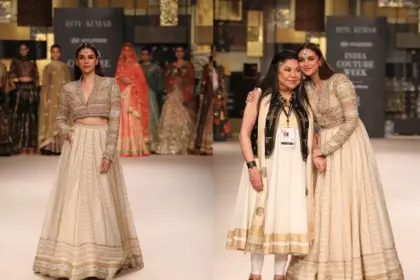 Ritu Kumar attending the FDCI Hyundai India Couture Week