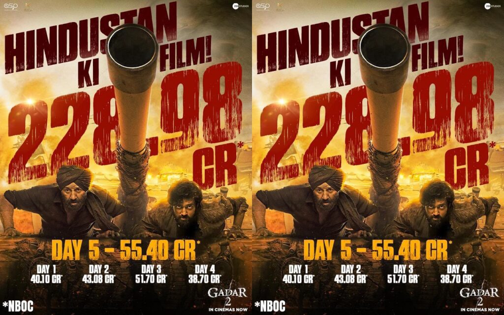 Gadar 2 Box Office Collection: Sunny Deol's Epic Action Sequel Set to Surpass Rs 300 Crore