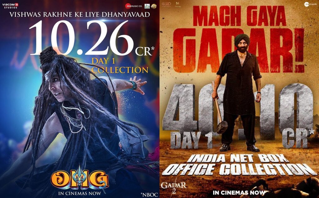 Gadar 2 Triumphs Over OMG 2 on Day 1 at the Box Office: Sunny Deol’s Sequel in Rs 40.10 Crore, While OMG 2 Gathers Rs 10.26 Crore Gadar 2 Triumphs Over OMG 2 on Day 1 at the Box Office
