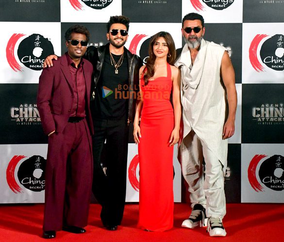 Photos: Ranveer Singh, Bobby Deol, Atlee and Sreeleela attend the launch of Ching’s Desi Chinese advertisement | Parties & Events