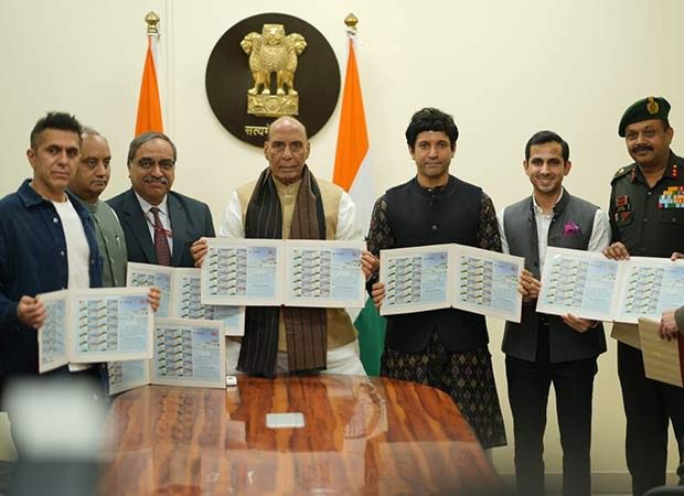 Makers of 120 Bahadur launch customised ‘My Stamp’ honouring Rezang La War memorial; unveiled by Rajnath Singh ahead of battle’s 63rd anniversary : Bollywood News