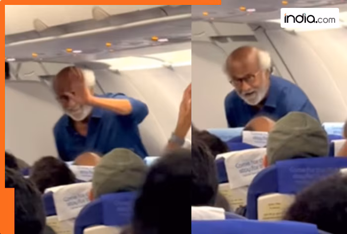 Rajinikanth travels in economy class, fans go wild after spotting superstar on Indigo flight
