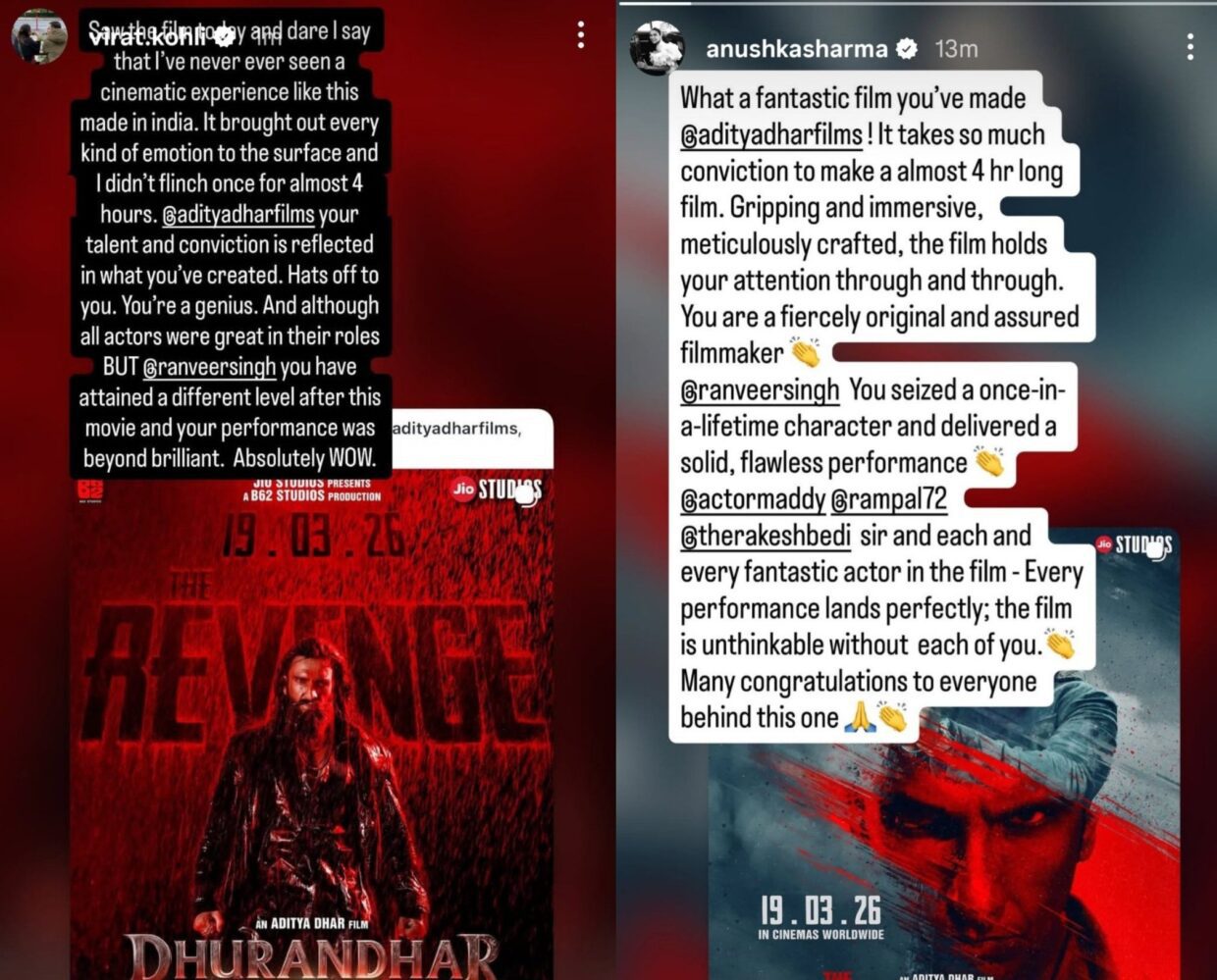 virat kohli dhurandhar 2 review