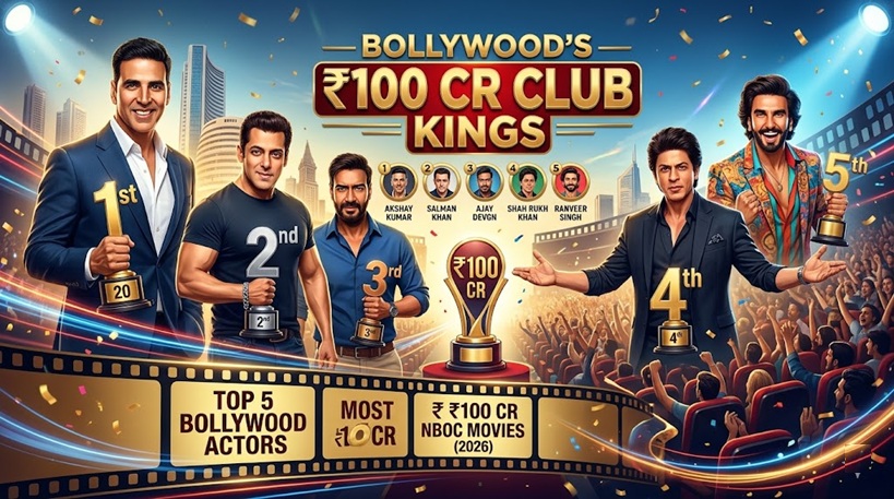 Top 5 Bollywood Actors with Most 100 Crore